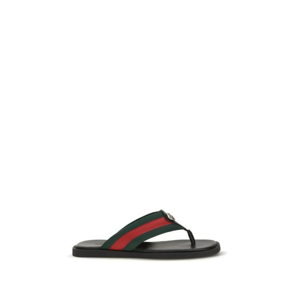 Gucci Black Nylon Flip-Flop Men's Sandals